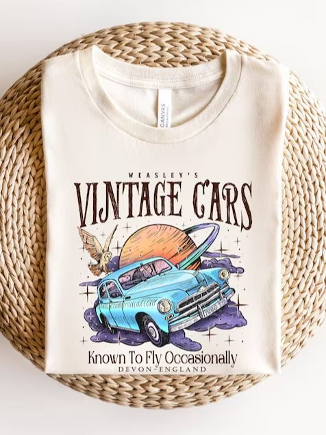 Flying Vintage Inspired Car Shirt, Wizard Flying Car Shirt,, Wizard Shirt, Weasley Shirt, Cute Halloween Sweatshirt product image (3)