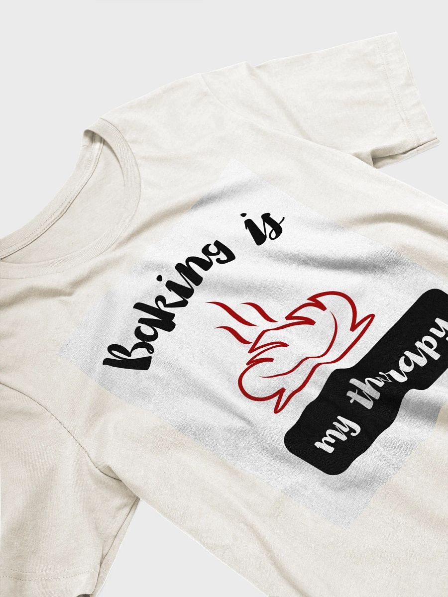 Baking Is My Therapy – Warm Cream Cotton Tee product image (3)