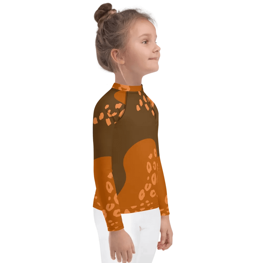 Orange Swirls Kids Rash Guard product image (4)