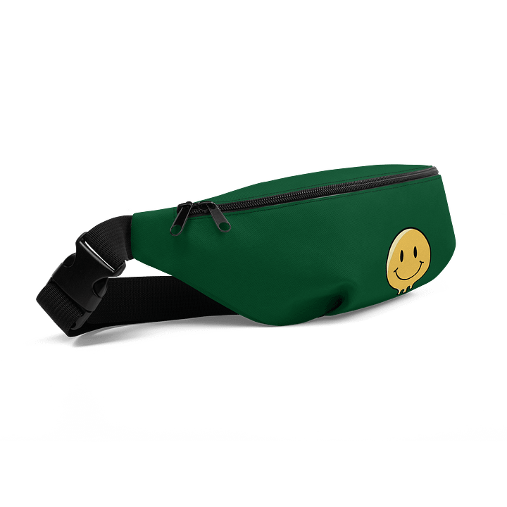 Melting Smile Emoji Forest Green Fanny Pack (Waist Bag) product image (2)