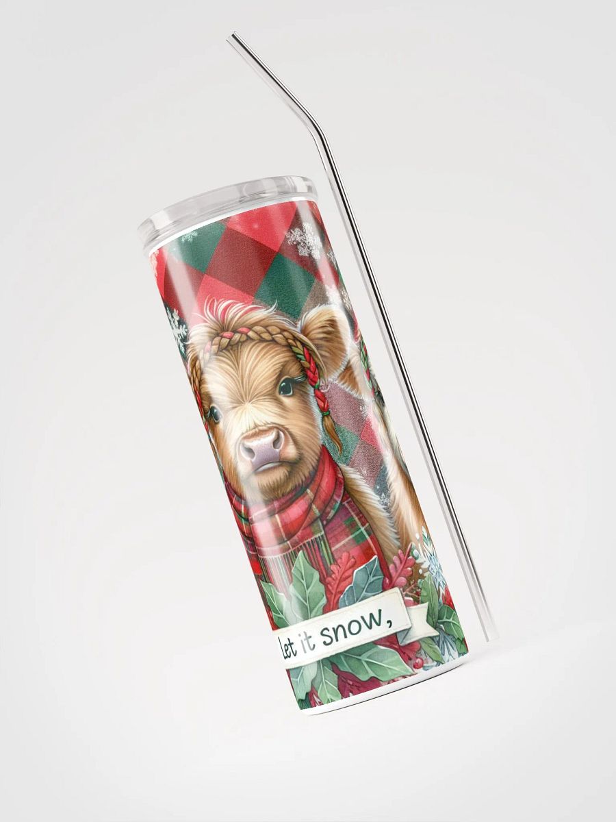 20 oz Let It Snow Highland Cow Tumbler product image (5)