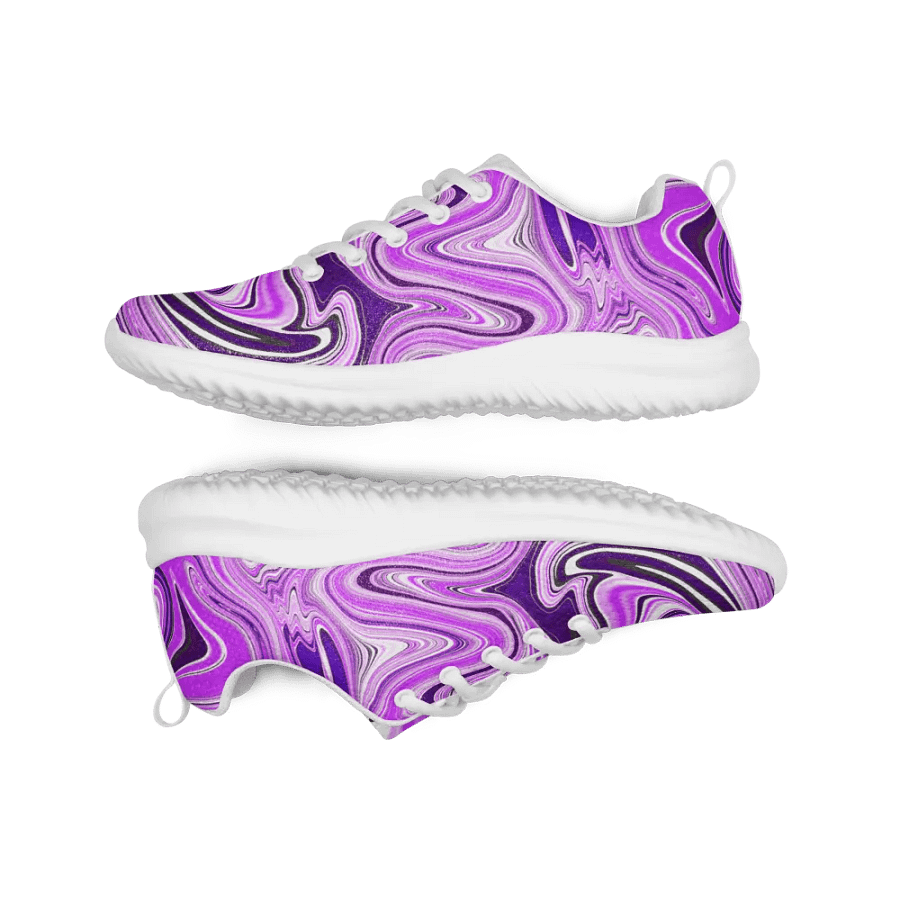 Women's Athletic Shoes - Purple Digital Fluid Art product image (10)