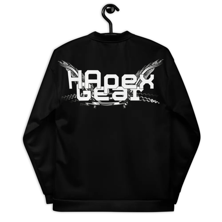 Bomber Jacket - Black - White HApex Gear White Logo product image (8)