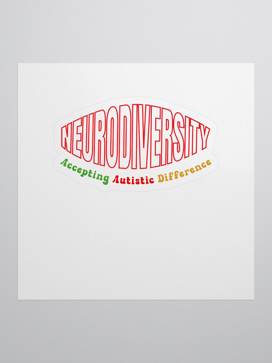 Neurodiversity, Accepting Autistic Difference Kiss Cut sticker product image (1)