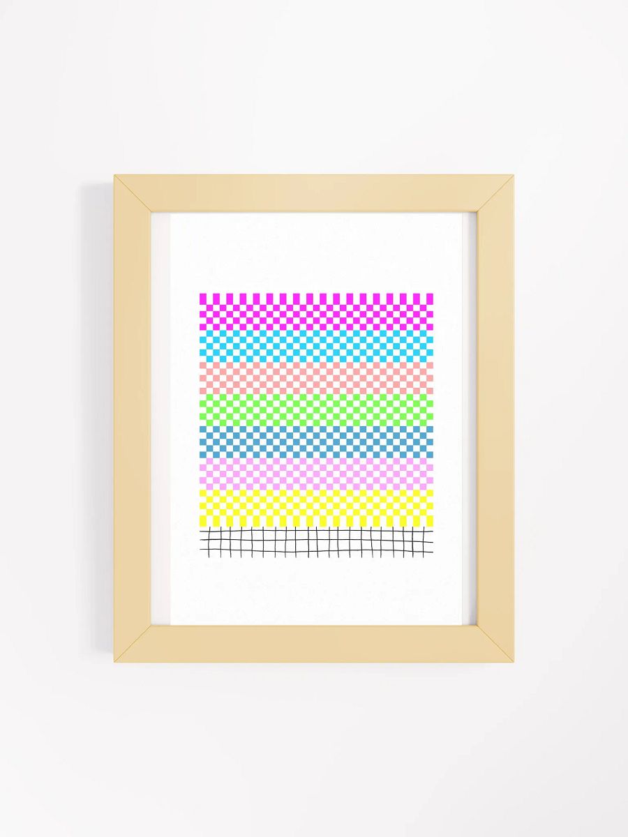 Vibrant Checkered Mesh Framed Poster product image (51)