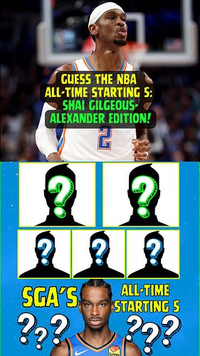 Guess the NBA player all time starting five: Shai Gilgeous-Alexander edition! 👀🏀

DL/SUBSCRIBE👇
🍎 apple.co/2iIw0IJ
✳️ spoti.f...