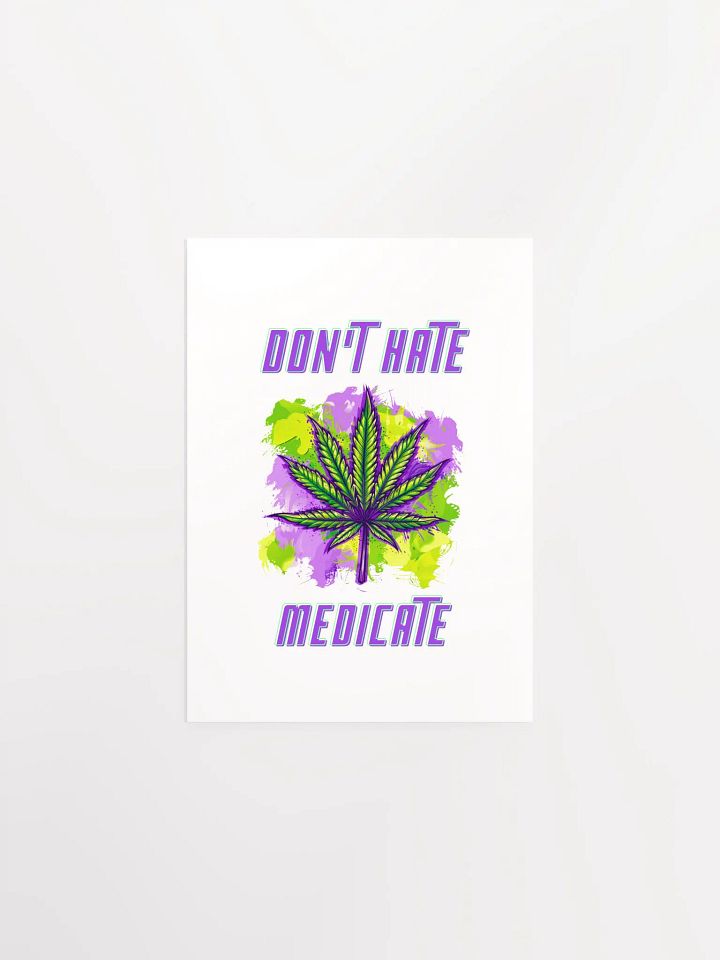 Medicate with Art: Cannabis Leaf Poster product image (1)