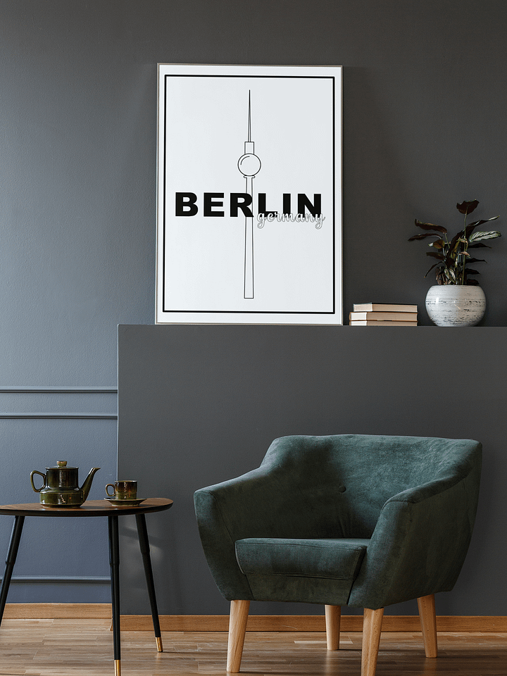 Berlin TV Tower Minimalist Poster, Iconic German Landmark Art, Black and White City Line Drawing, Urban Chic Wall Decor, Travel Gift product image (2)