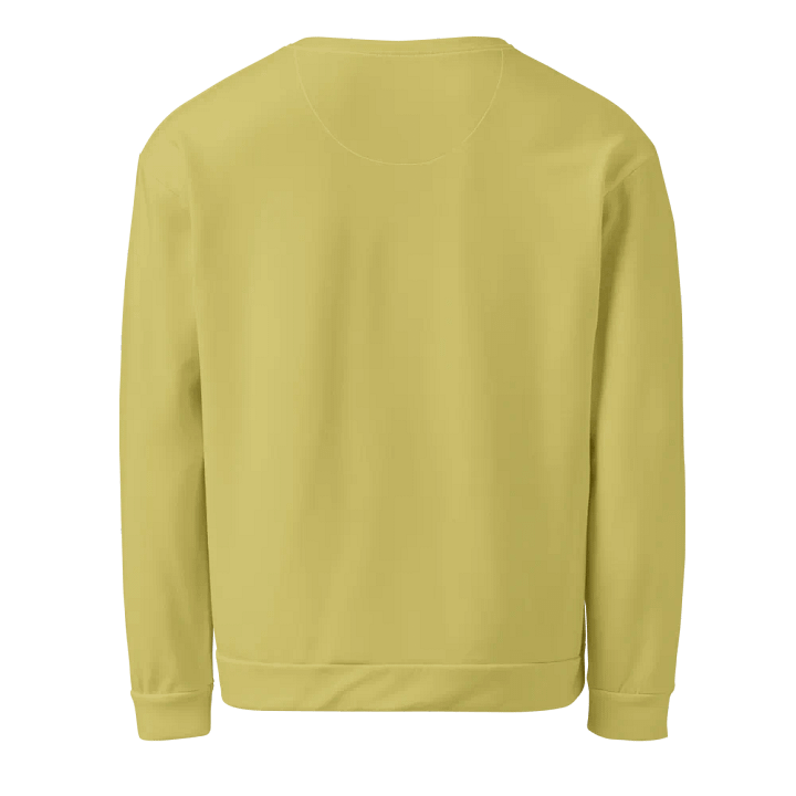 Plain Medium Yellow Light Summer Unisex Recycled Polyester Heavyweight Premium Sweatshirt by Treasure Pie product image (2)