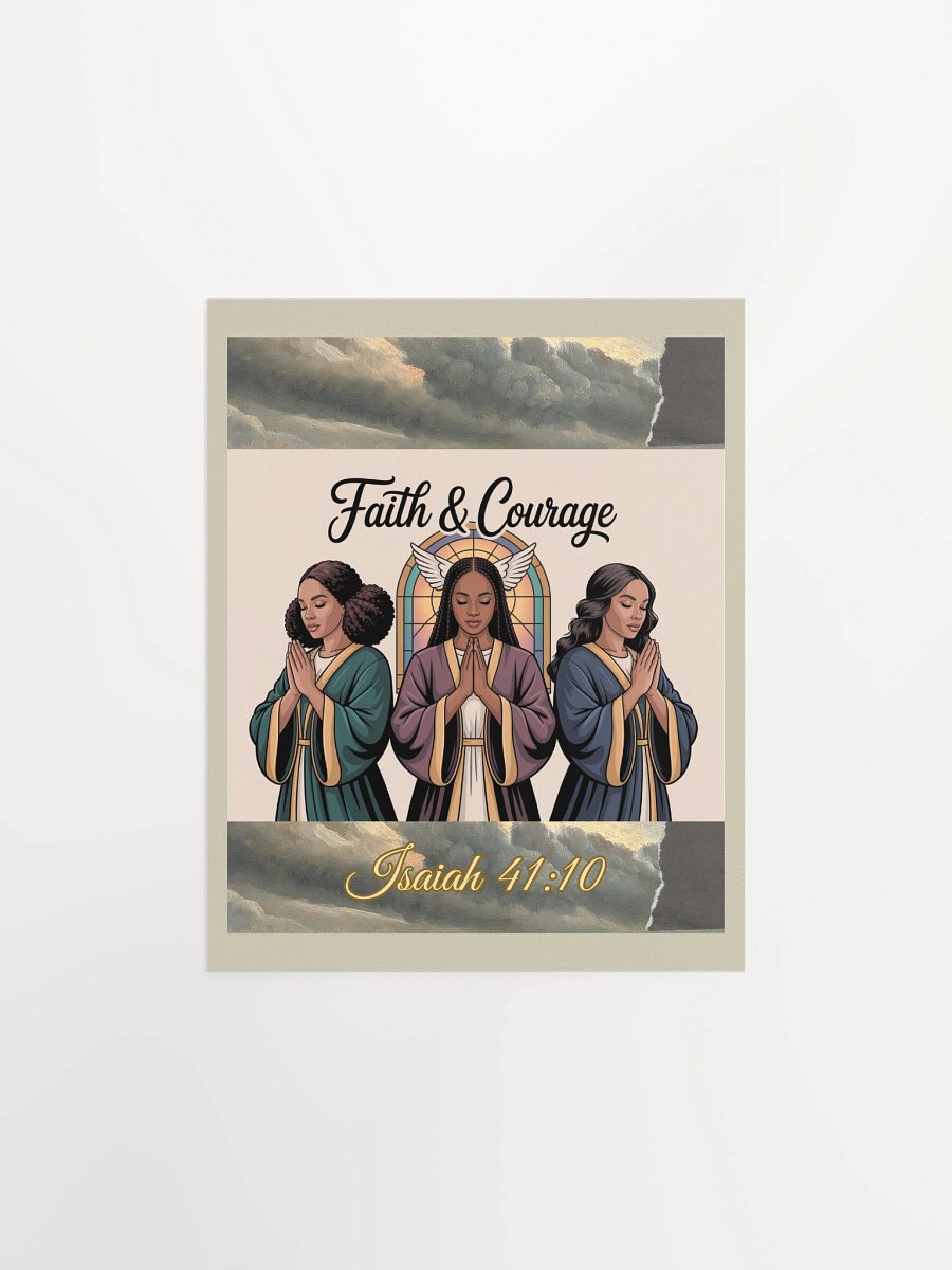 Faith & Courage: Isaiah 41:10 Christian Matte Poster - Printable, product image (3)