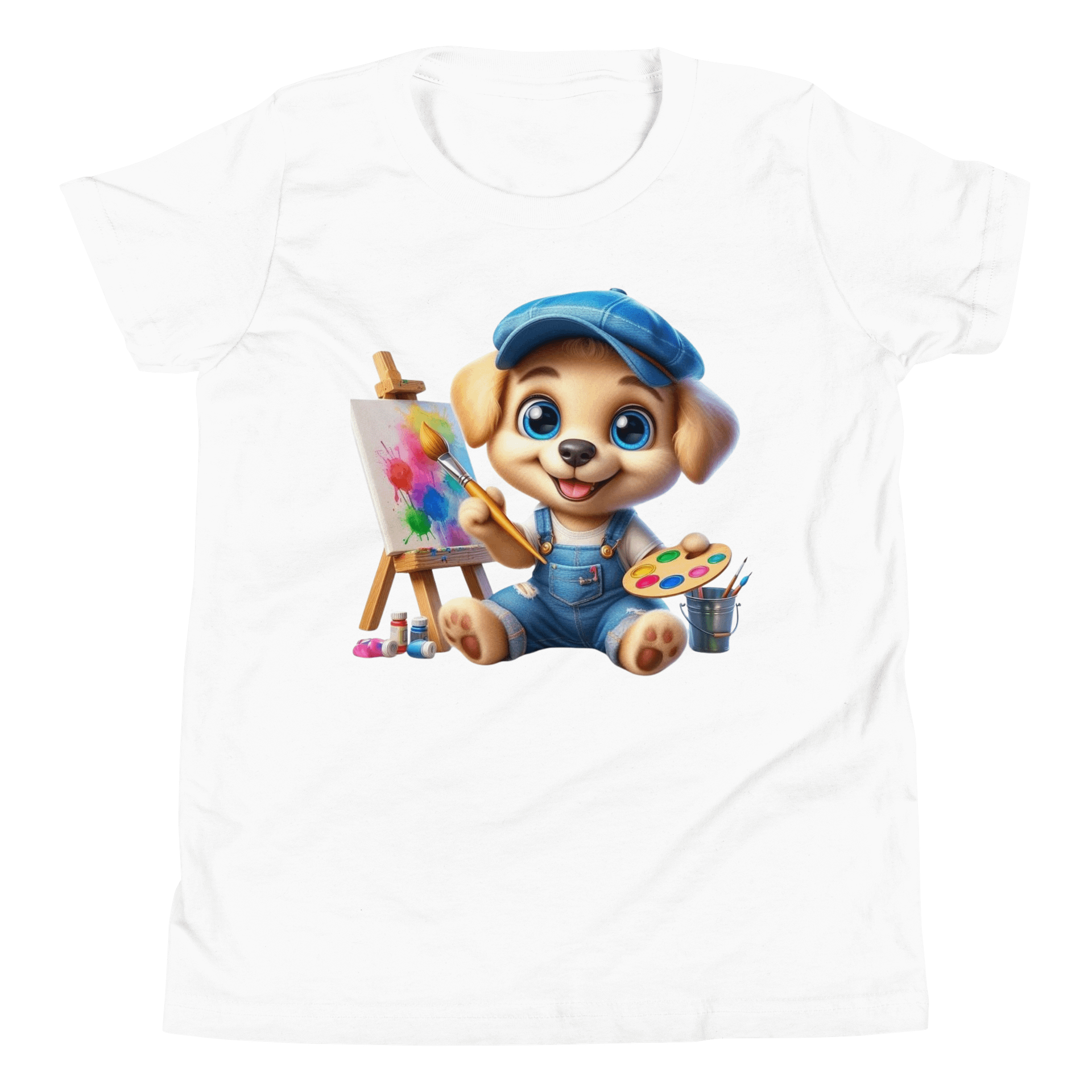 Cute Puppy Artist Youth T-Shirt product image (1)