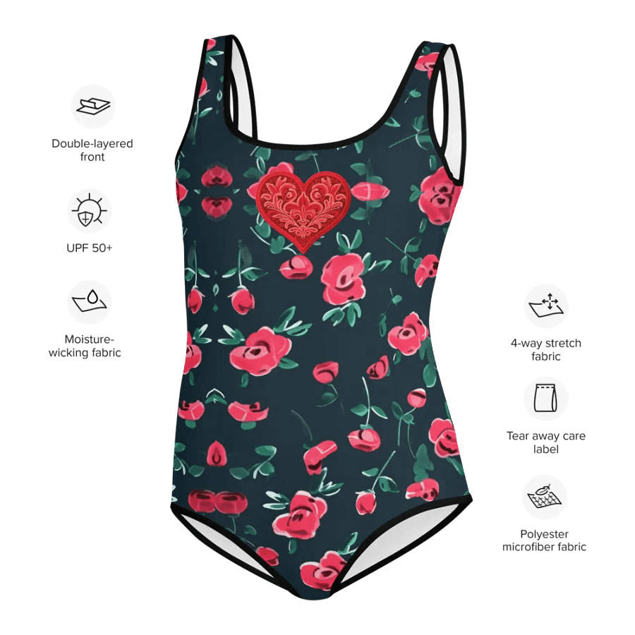 Heartfelt Rose Blossoms Youth Swimsuit product image (12)
