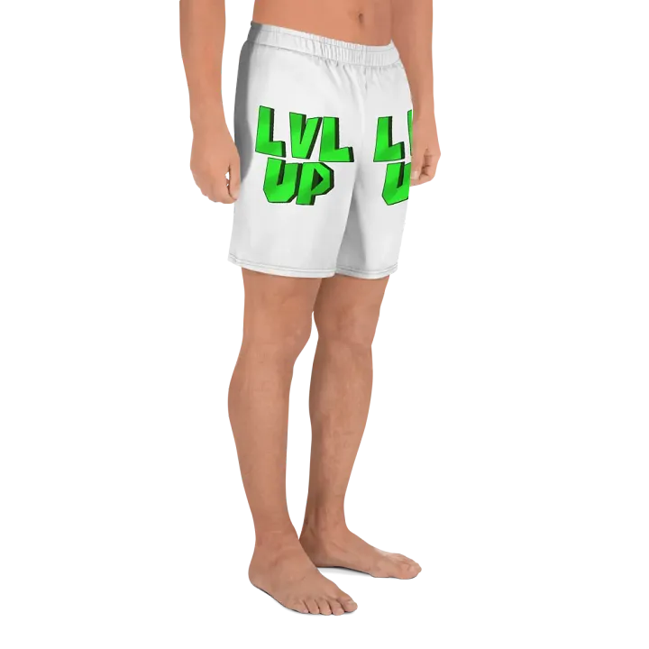 LVL UP Mens White Workout Shorts product image (2)