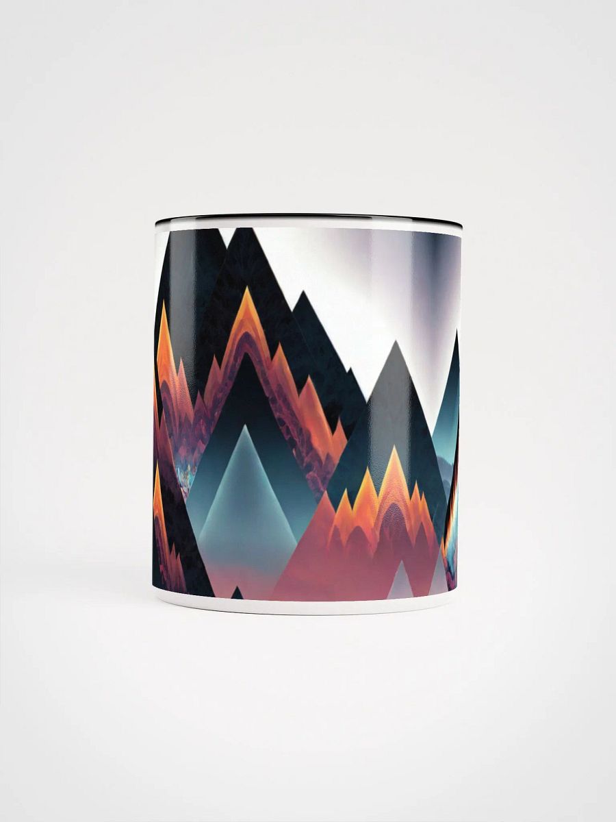 Coffee Mug with Color Inside - Modern Rustic Boho Mountain Peaks product image (4)