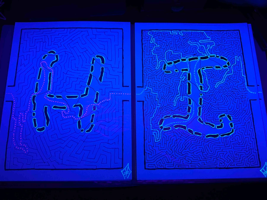 The aMAZEking alphabet ~Enhanced~ Black Light Answer Key Version product image (5)