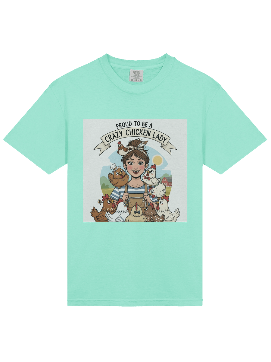 Crazy Chicken Lady Cartoon T-Shirt product image (20)