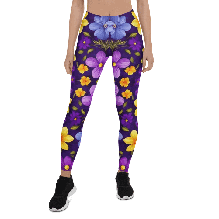 Leggings – Multi-Color Flowers Print for Vibrant & Playful Style product image (1)