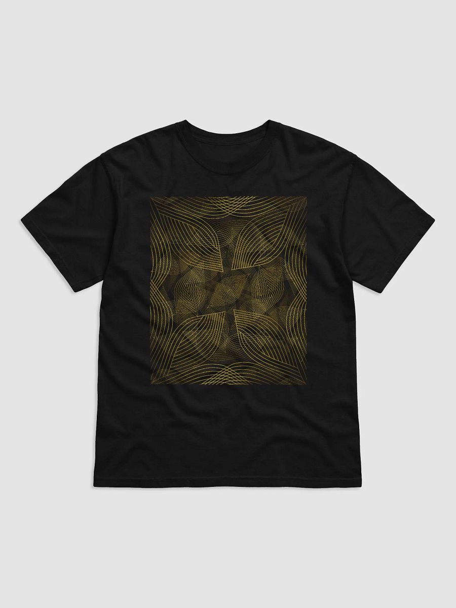T-Shirt with golden lines and leaf design product image (1)
