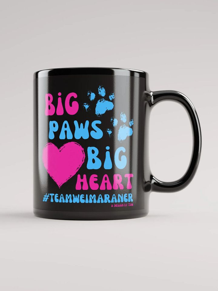 Big Paws, Big Heart - Black Glossy Mug product image (1)