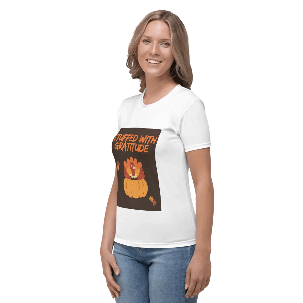 🦃🍁 THANKSGIVING FUNNY TEES 4 U FOR WOMEN - “Stuffed with Gratitude.” product image (3)