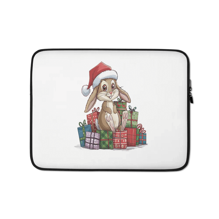 Santa Bunny Laptop Sleeve product image (1)