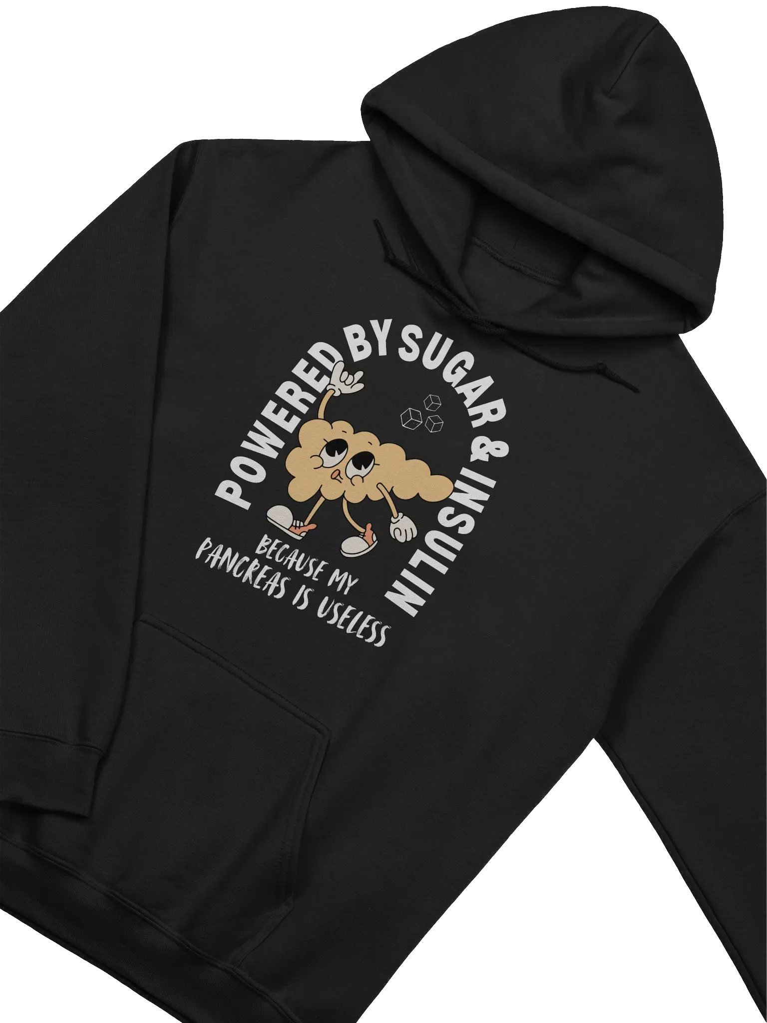 Powered By Sugar And Insulin Hoodie - Dark Color product image (2)