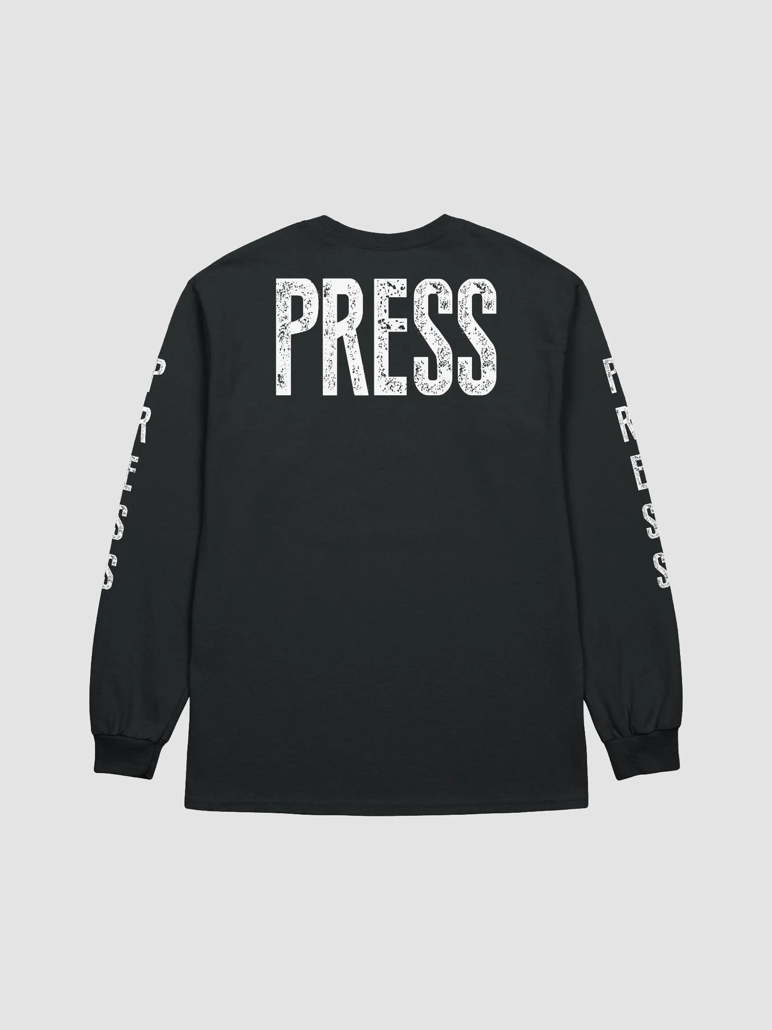 White Text 2D Logo Bold Press Long Sleeve Tee product image (1)