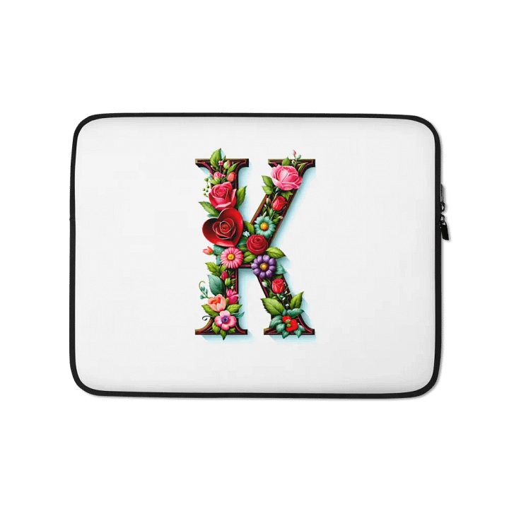 Valentine’s Monogram Letter K(2) Laptop Sleeve product image (1)