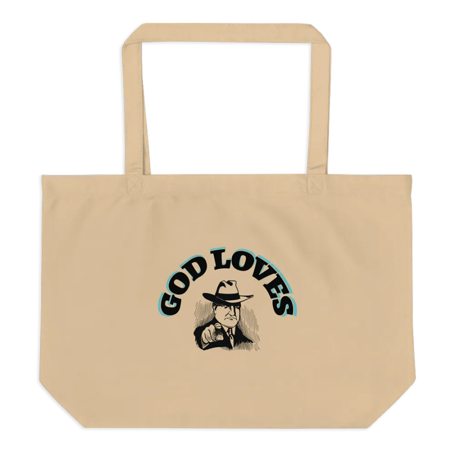 GOD LOVES YOU. Organic Canvas Tote: Stylish & Sustainable product image (1)