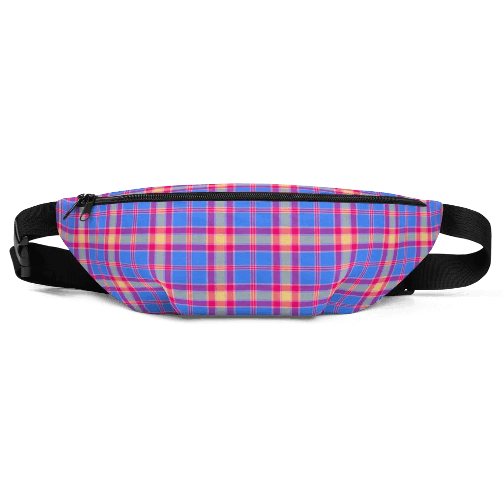 Bright Blue, Hot Pink, and Yellow Plaid Fanny Pack product image (2)