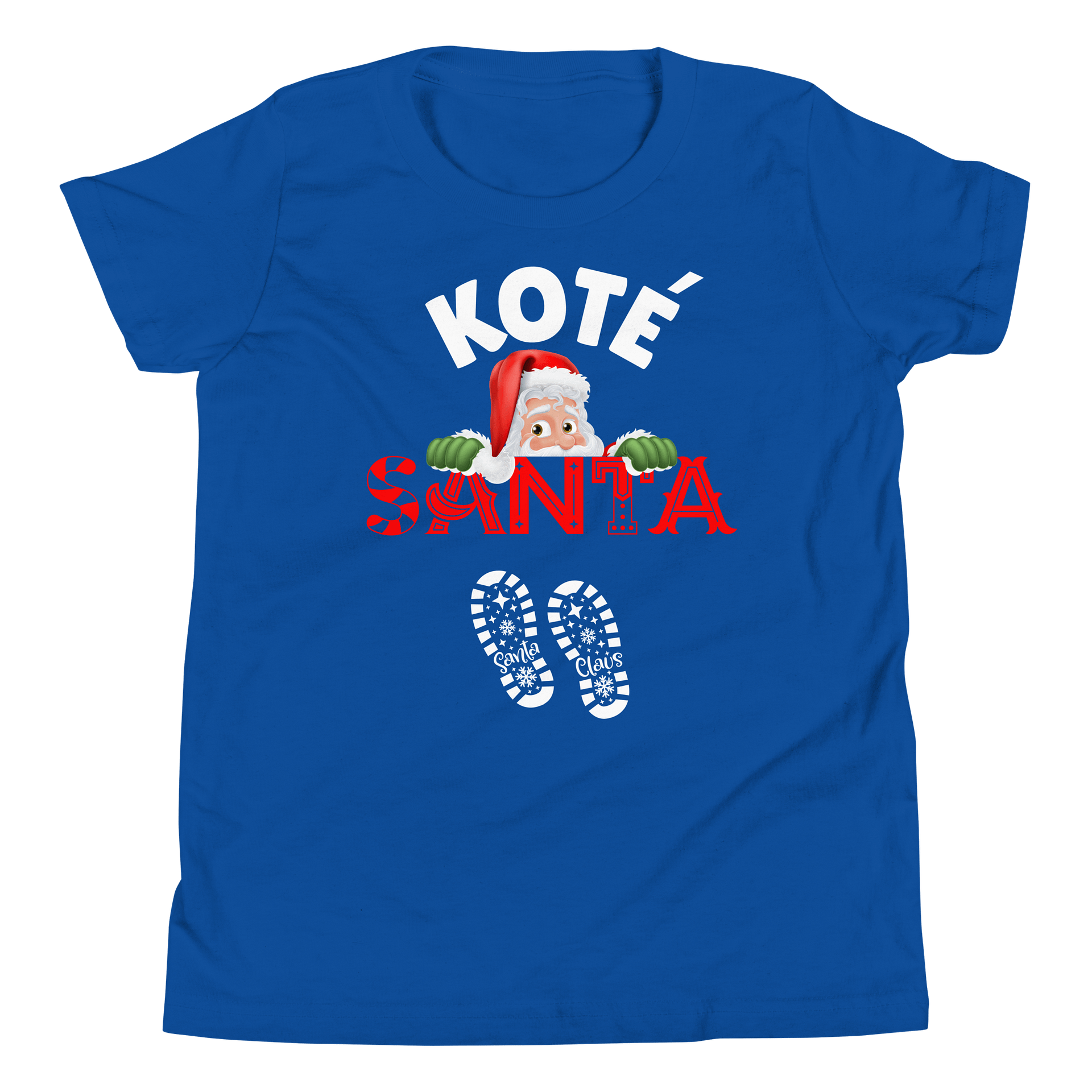 Cheerful Santa Youth T-Shirt product image (61)