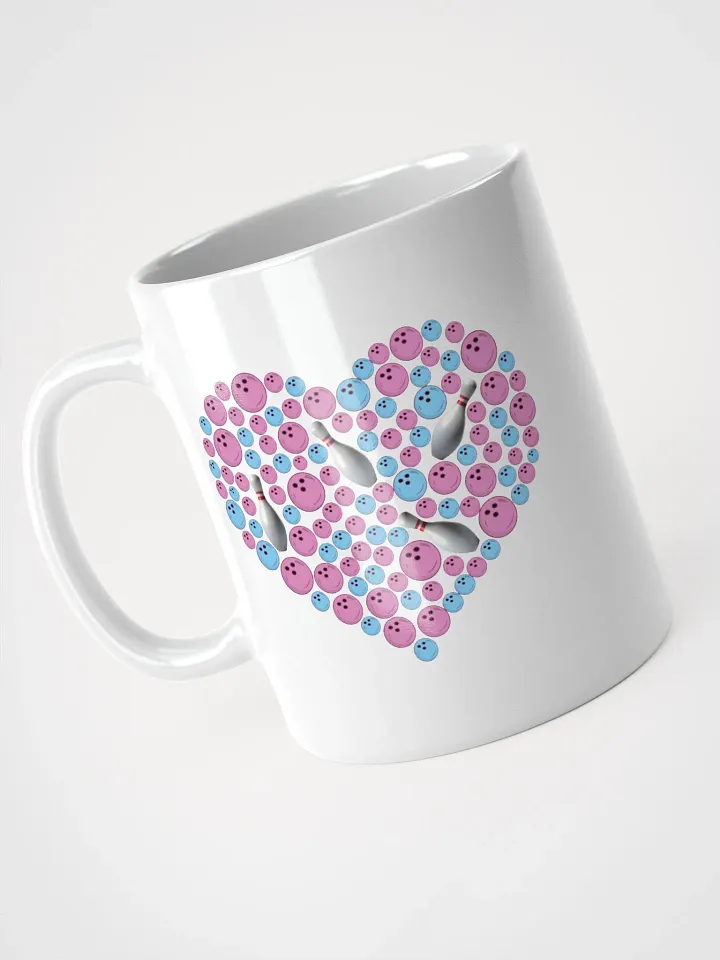 Pure Heart Bowling Pink And Blue Bowling Ball Heart Mug product image (2)