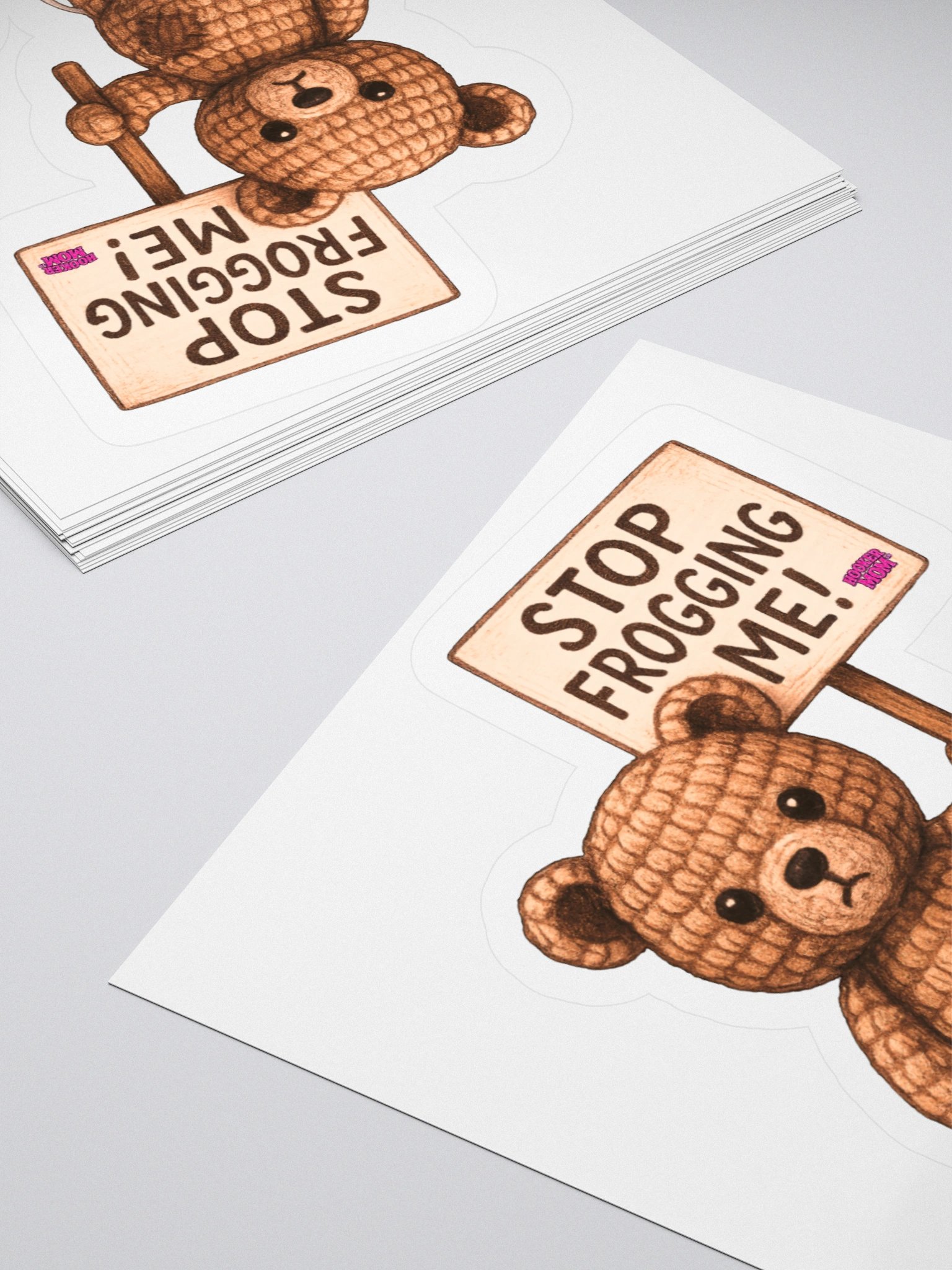 STOP FROGGING ME! – Hooker Mom™ Protest Bear Sticker product image (4)