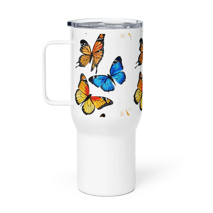 Stainless steel butterfly Travel Mug product image (1)