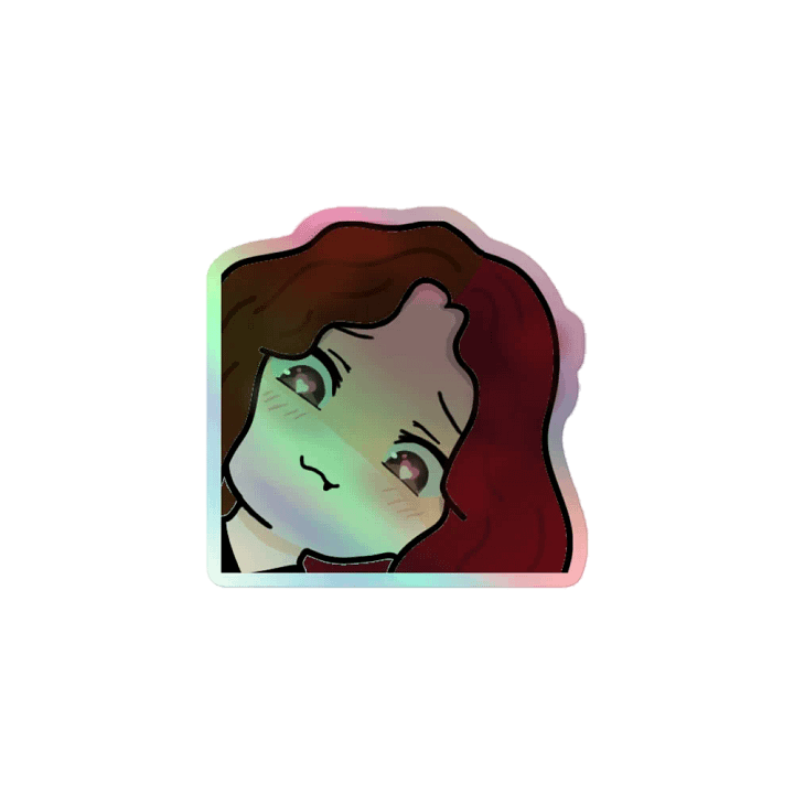 Heart eyes holo sticker product image (1)