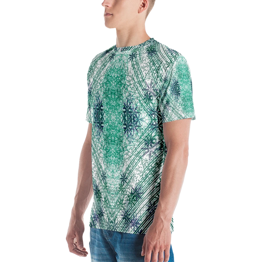 Shades Of Green Geometric Pattern T-Shirt product image (4)