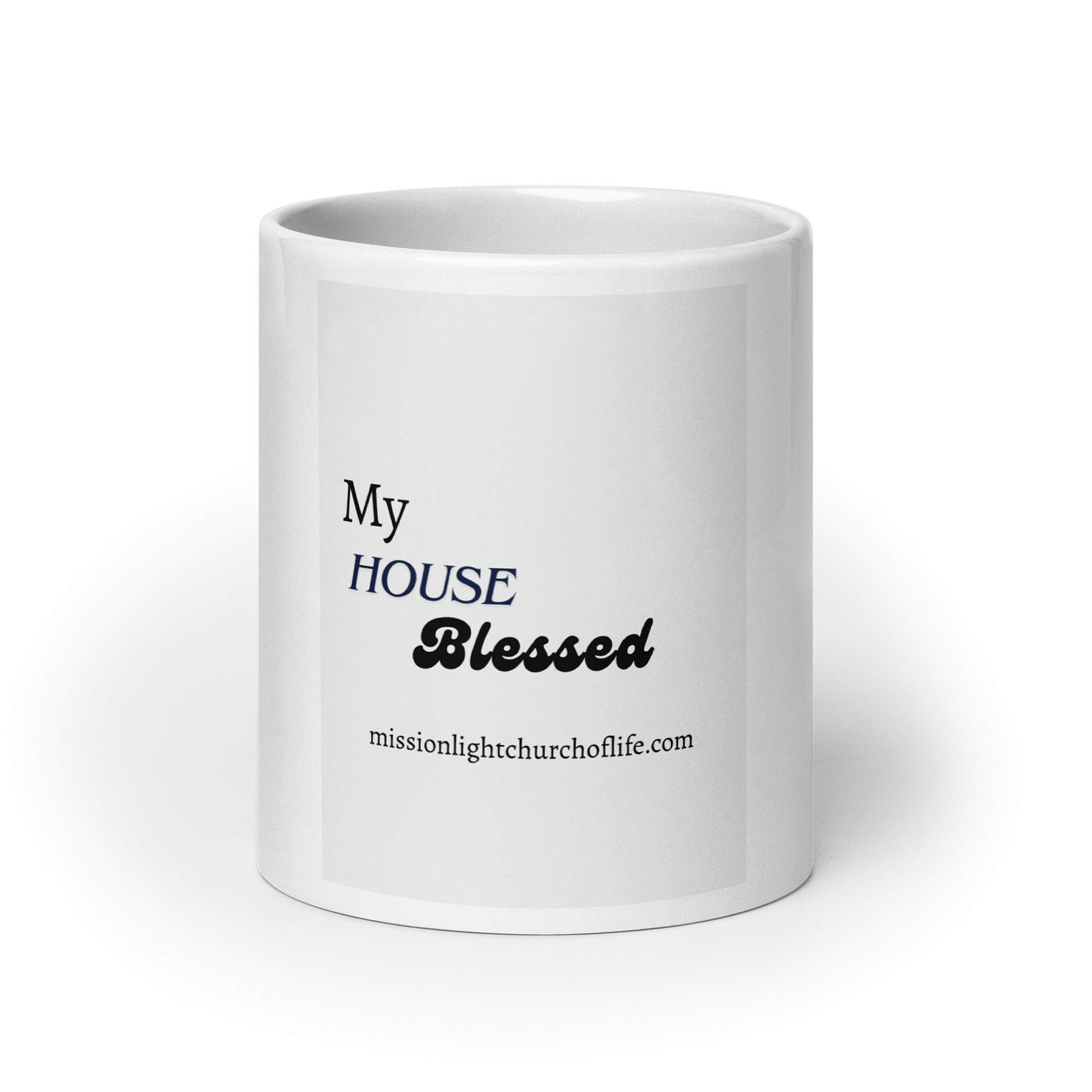 Blessed Typography White Glossy Mug product image (9)
