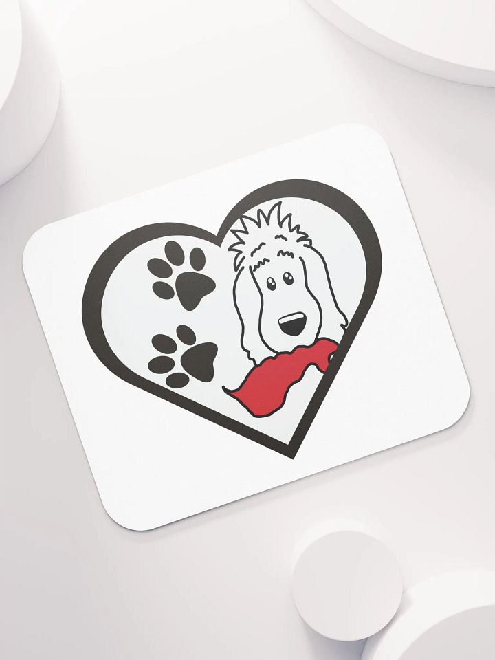 White RH Heart Mouse Pad product image (1)