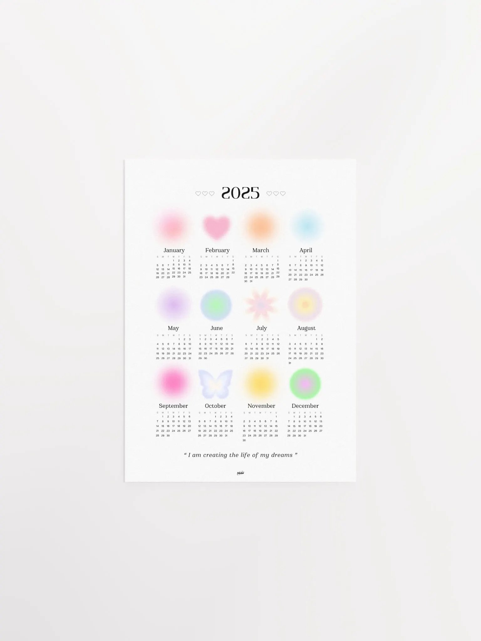 Cute Gradient 2025 Calendar product image (5)