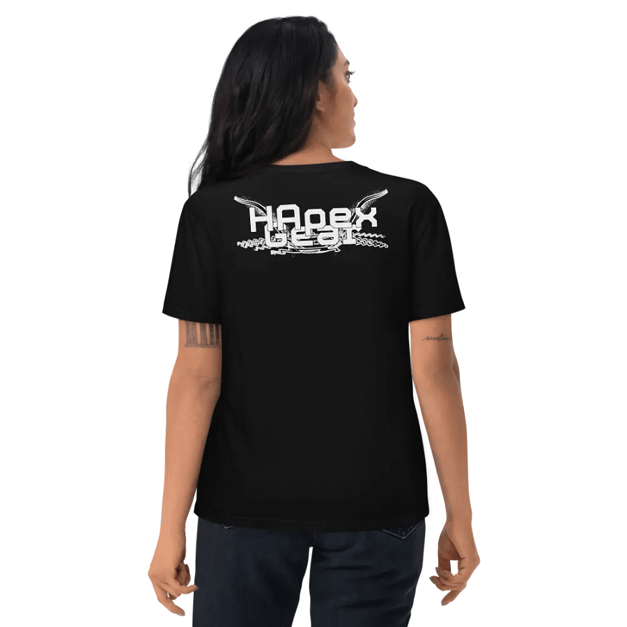 Aaron - Embroidered - Organic Cotton T-Shirt - White HApex Gear Black Logo product image (12)