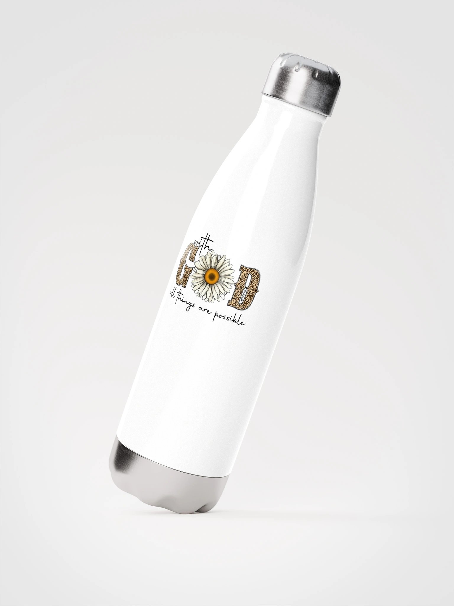 GOD All Things Are Possible Stainless Steel Water Bottle product image (2)