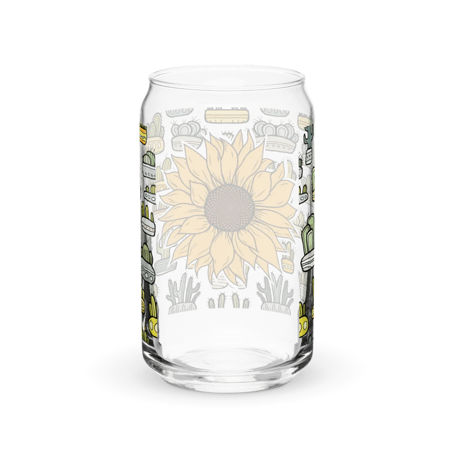Sunflower Cacti Glass Can Sipper product image (8)