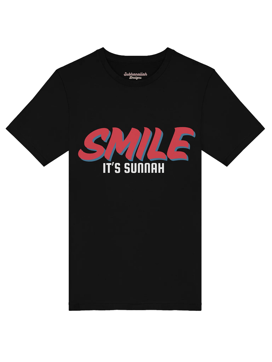 Dark "Smile It's Sunnah" T-Shirt in Vivid Red product image (11)