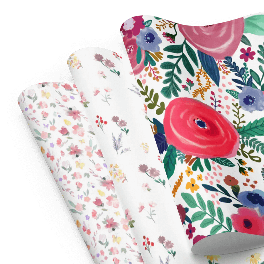 Watercolor Floral Wrapping Sheet Set product image (8)