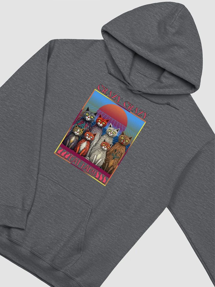 Crazy Crazy Cat Lady Grid Hoodie product image (4)