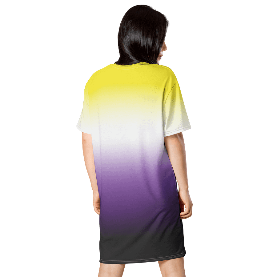 Non-binary Pride Gradient T-shirt Dress product image (2)
