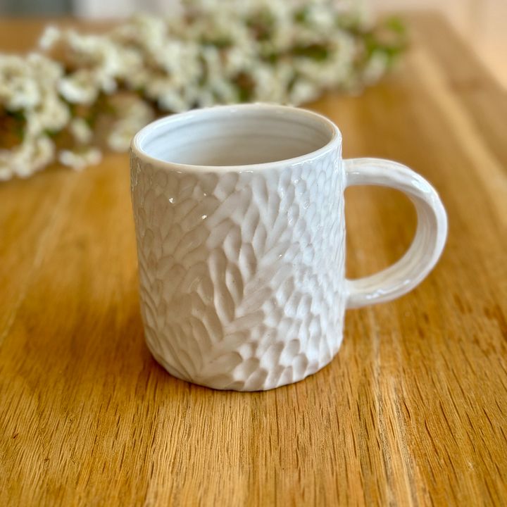 Carved White Mug product image (1)