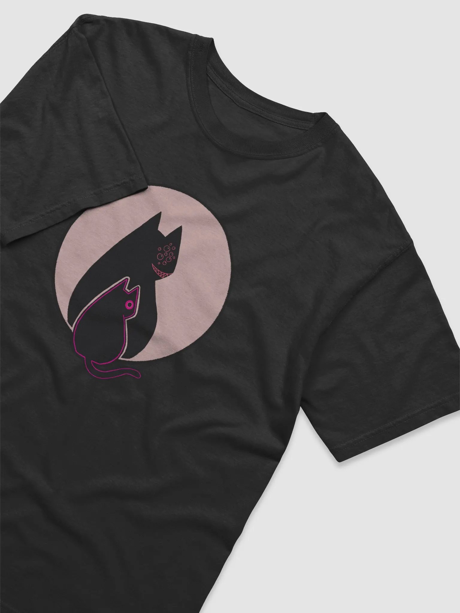 Black Cat + Shadow - Drawtober 2023 Shirt Relaxed product image (7)