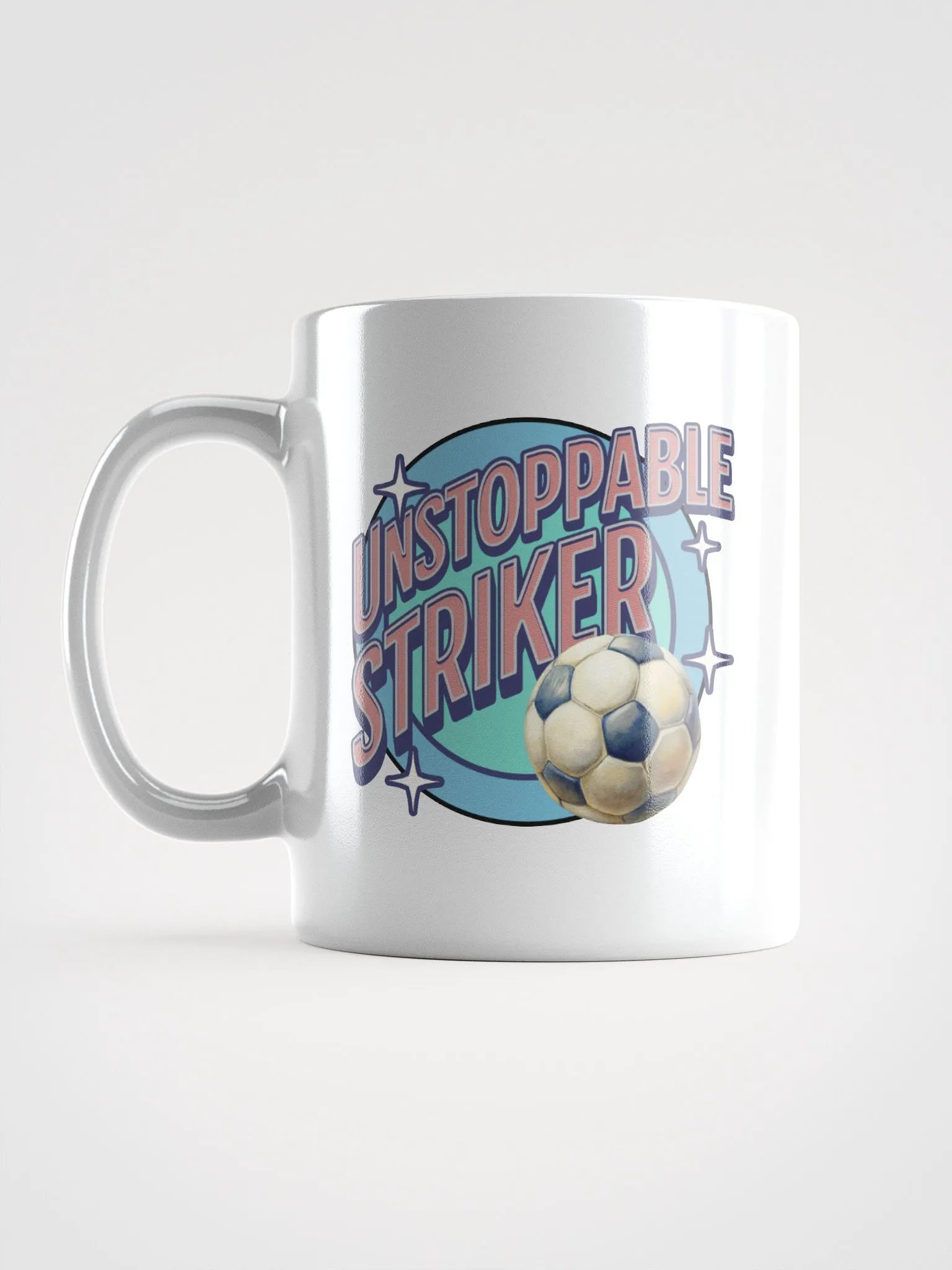Unstoppable Striker Soccer Ball Mug product image (1)