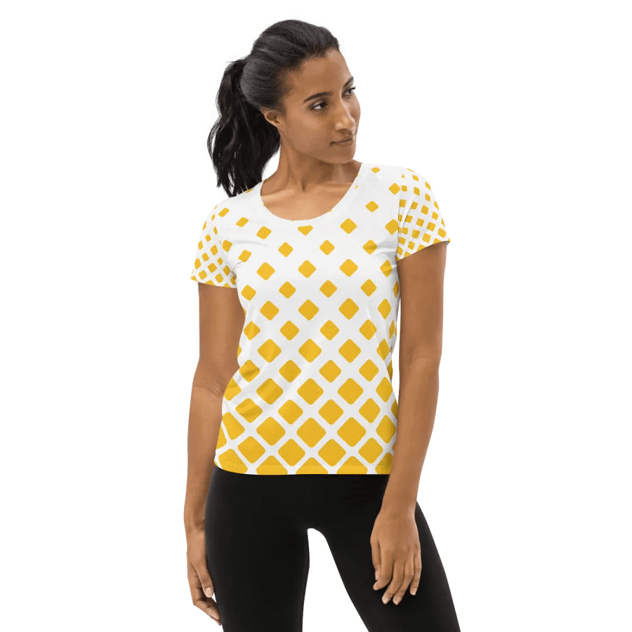 Gradient Diamond Grid Women's Athletic Tee product image (1)